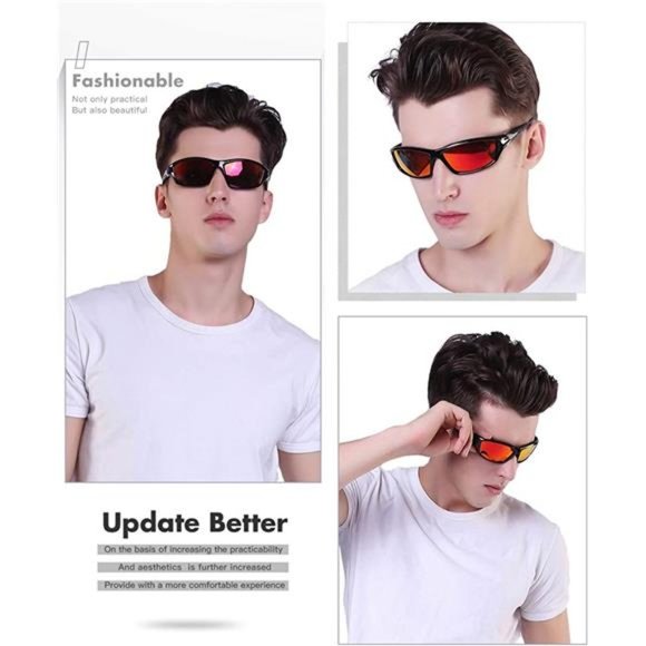 Sports Polarized Sunglasses For Men Cycling Driving Fishing 100% UV Protection - Picture 7 of 7